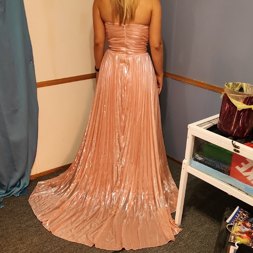 Source Unknown Pink Strapless Prom Dress